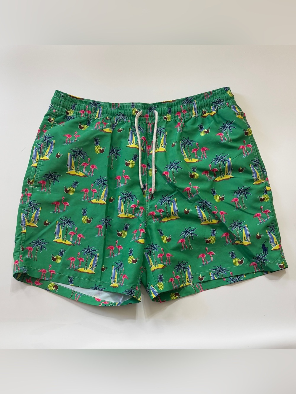 Ralph Lauren Polo Men's Nautical & Beach Swim Trunks Swim Shorts Size L EUC!!